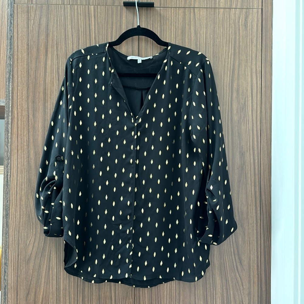 Black & gold blouse, XL
